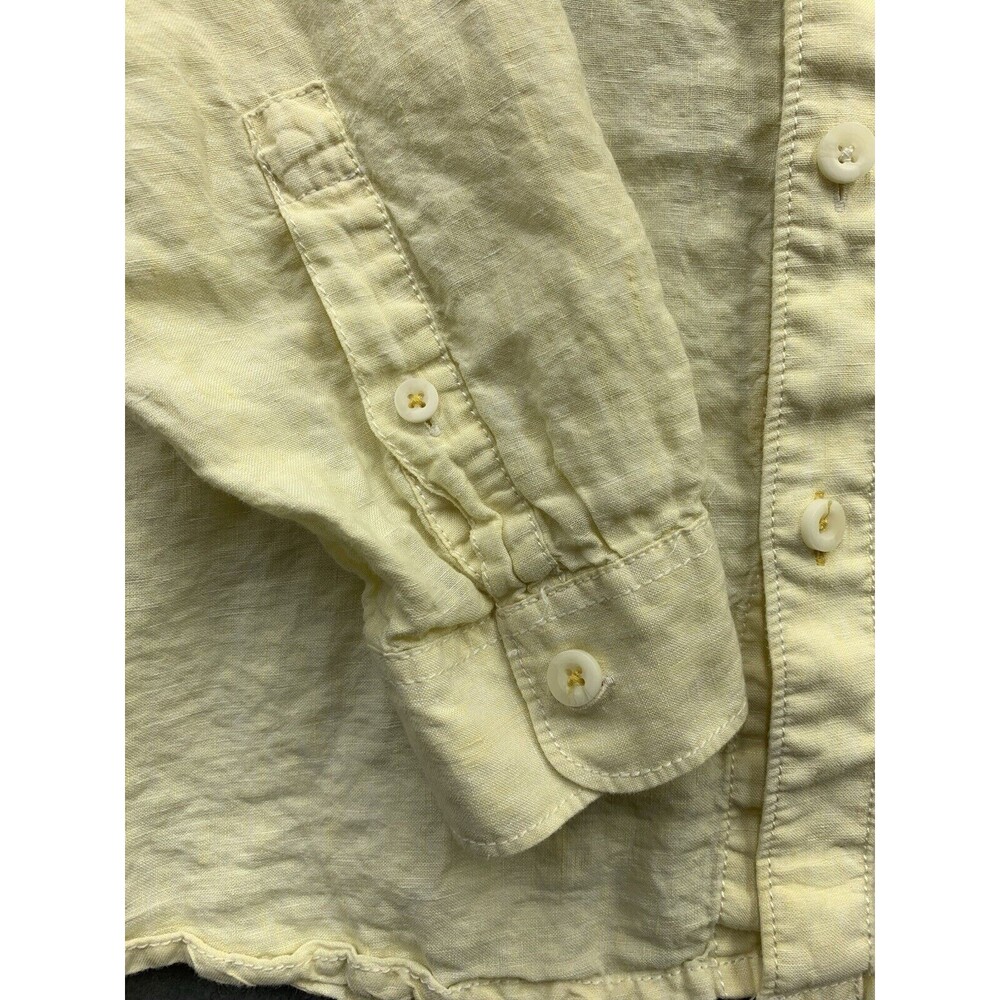 Tommy Bahama 100% Linen Button Up Shirt Men's Size XL Yellow Relax Long Sleeve - Picture 11 of 16